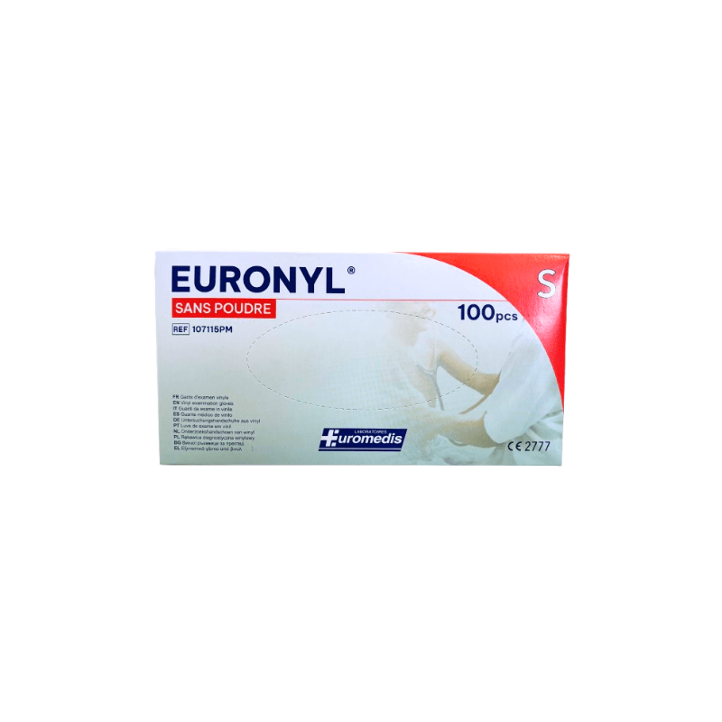 Gant d'examen vinyle non poudrés taille S
