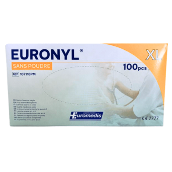 Gant d'examen vinyle non poudrés taille XL