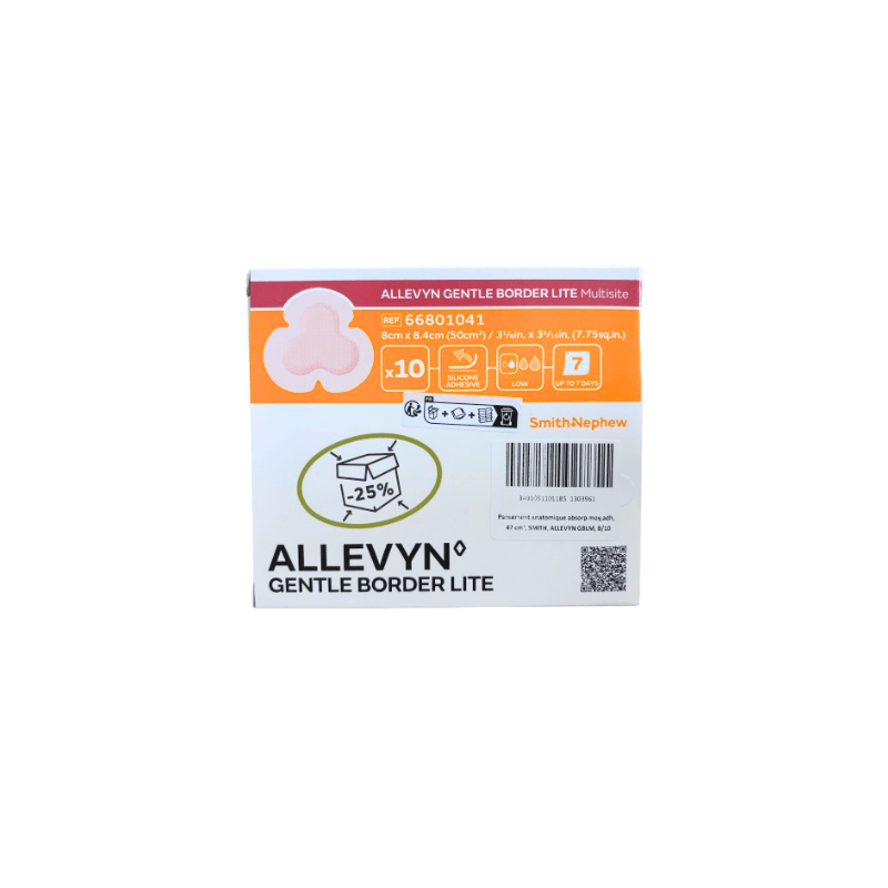 Pansement allevyn gentle border lite multisite 8x8,4cm