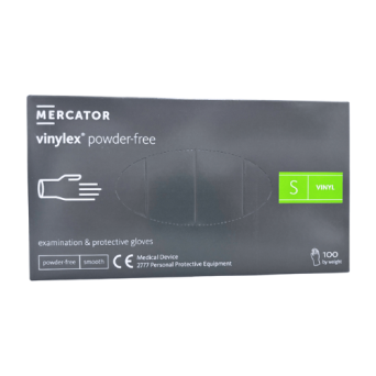 Gant d'examen vinyle non poudrés mercator taille S