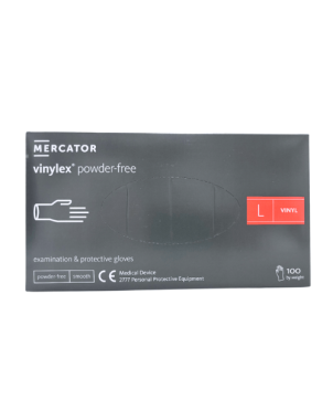 Gant d'examen vinyle non poudrés mercator taille L