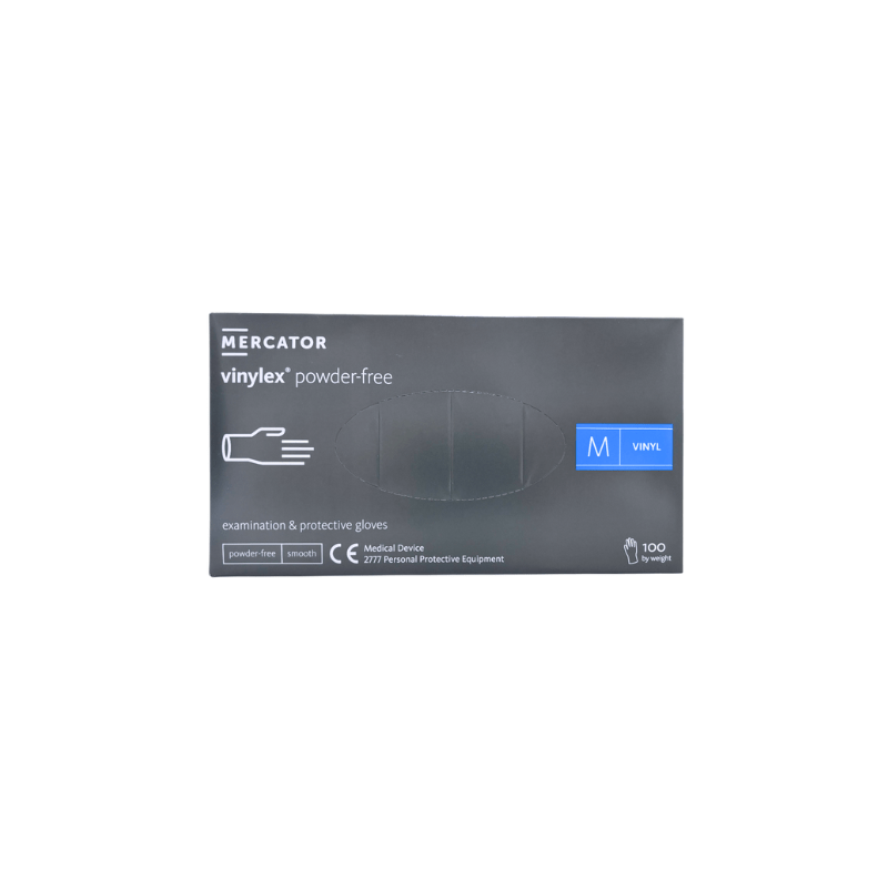 Gant d'examen vinyle non poudrés mercator taille M