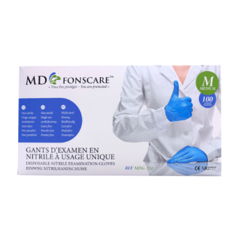 Gants d'examen nitrile non poudrés M