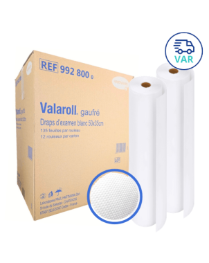 Draps d’examen gaufrés  - 135 formats 50 x 35 cm - Hartmann Livraison VAR
