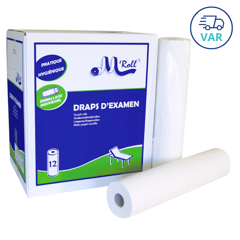 Draps d'examen lisses 135 - 50 x 35cm